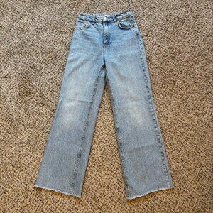 Zara Straight Leg High Rise Jeans